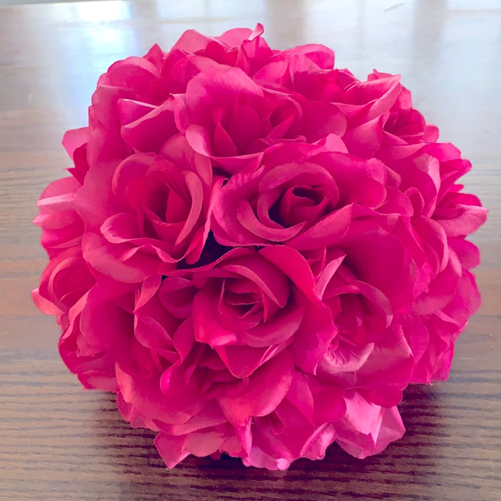 Pink rose topiary